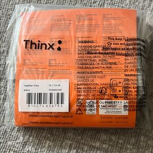 Thinx Heather Grey All Day Bikini Period Underwear - Teen